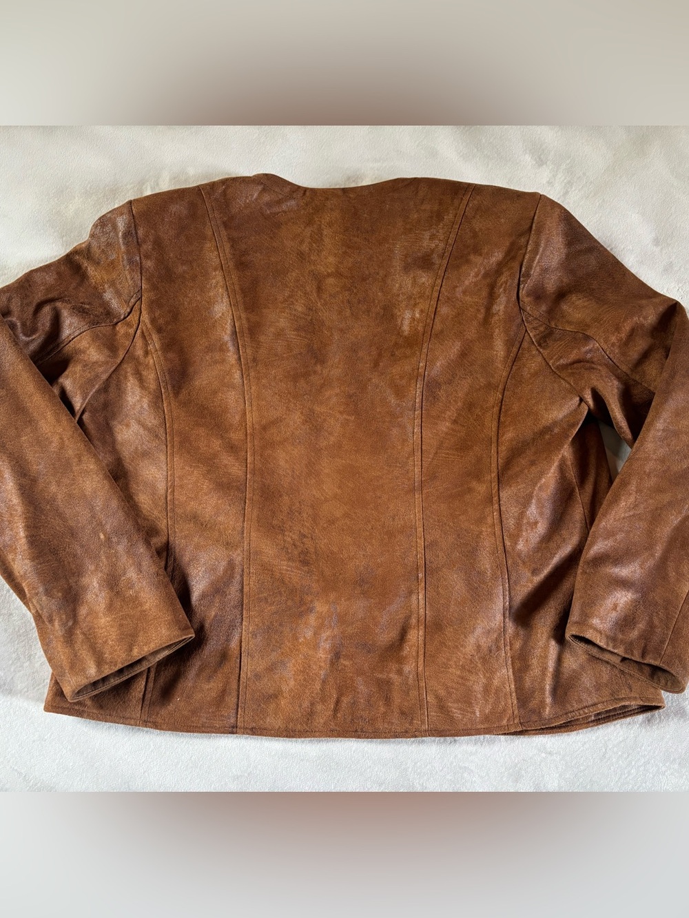 Reba Brown Faux Leather Jacket Western Embroidered Studded Boho L - Picture 8 of 14